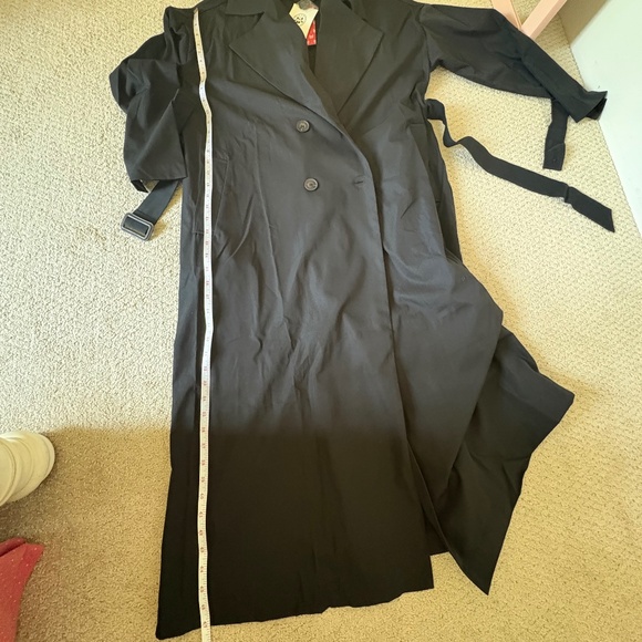 Cider trench coat full length Black Small - Picture 8 of 11